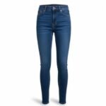 Jeans skinny tiro alto – azul clásico