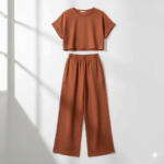 Conjunto casual de dos piezas – color terracota