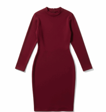 Vestido ajustado bodycon – rojo vino